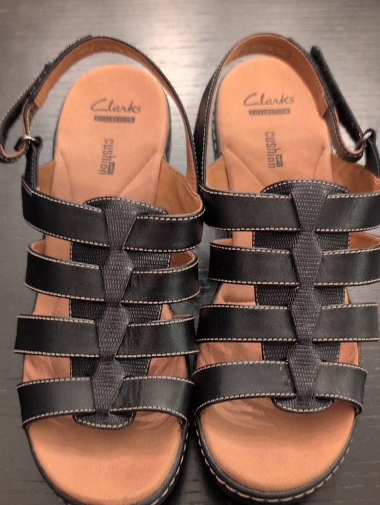 Clarks Shoes - Clarks Women’s Black Strappy Comfort Sandals
